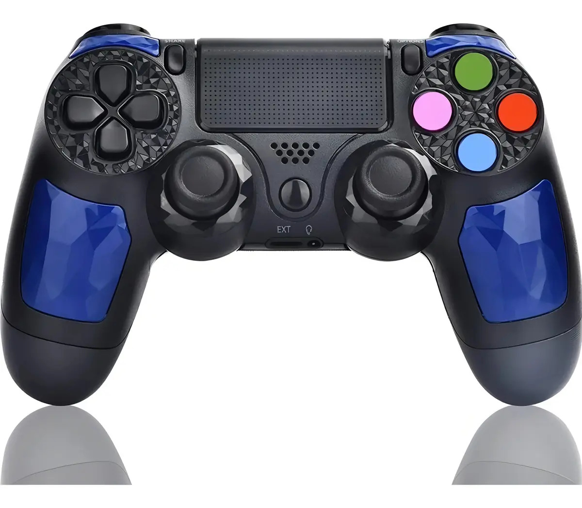 Control Inalámbrico Seisa Compatible PS4 Bluetooth Azul Ergonomía