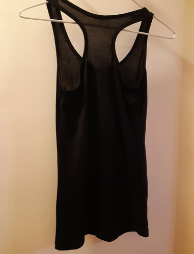 Remera Negra Con Brillos Plateados Mujer Talle Único