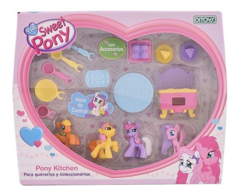 Muñecos Sweet Pony Set Cocina Con Accesorios