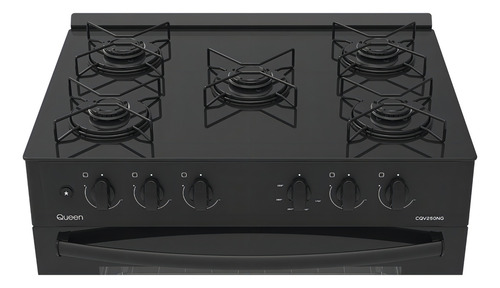 Cocina Queen Multigas 5 Hornallas - Cqv250ng Color Negro