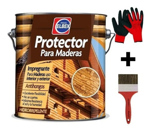 Protector De Madera Elbex 3.6 L Exterior Interior Lapacho