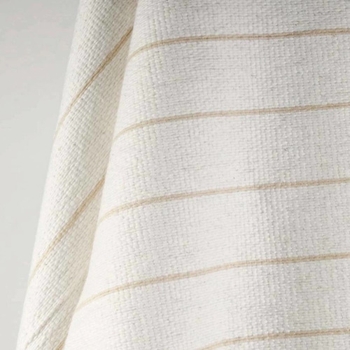 Alfombras Rusticas Tejidas Telar Modernas Costado De Cama Diseño de la tela Rayas finas Beige