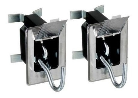Gancho Para Armar Rede Embutir Aço Inox Polido Prata O Par