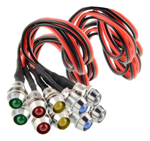 Lámpara De Lámpara Indicadora Led 10x 12v 10mm
