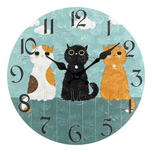 Reloj De Pared Con Diseño De Gato, Estilo Estilo C
