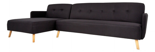 Sofa Cama Ariel 2 Negro Këssa Muebles