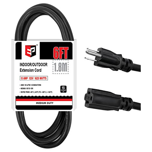 Ep Cable De Extensión Para Exteriores De 6 Pies, Cable Eléct