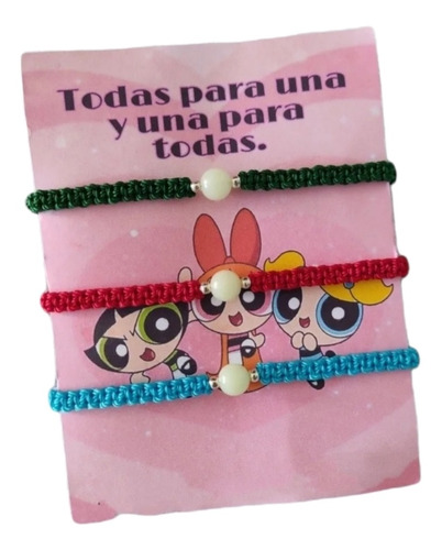 Pulseras Amigas Chicas Superpoderosas Brillan En La Oscurida