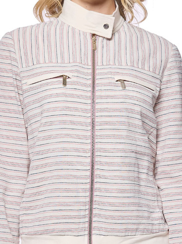 Sudadera Foley's Beige Cierre Cuello Mao Mujer 125990