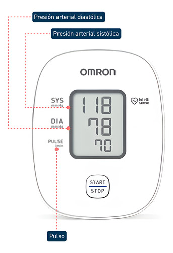 Omron X2 Básico Monitor De Presión Baumanómetro Automático Blanco