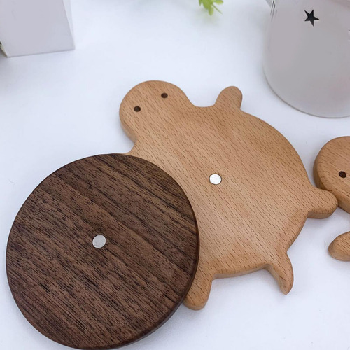 Posavasos De Madera Con Forma De Tortuga, Ideal Para