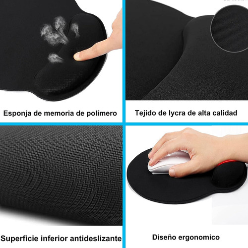 Alfombrilla Mouse Ergonomico,alfombrilla Goma No Deslizante