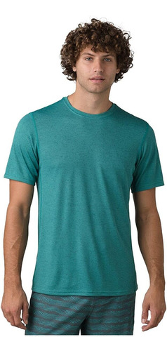 Prana Camisa Prevailor Estándar Para Hombre, Color Verde Azu