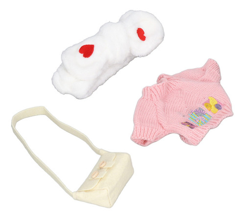 Conjunto De 3 Peças De Roupas De Brinquedo Duck Plush Diy Wh