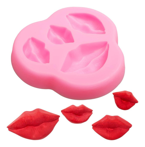 Moldes De Silicona De Chocolate De Labios 5 Pc, Cuentas De