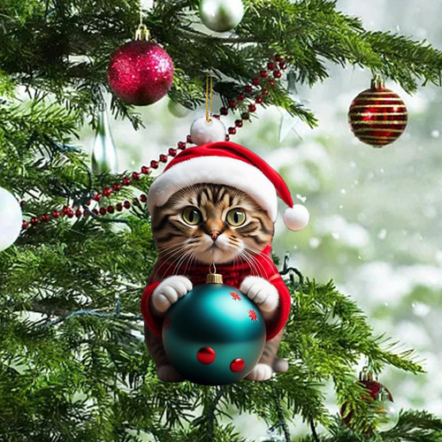 3 Decoración Navideña Para Gatos, Decoración Estilo B