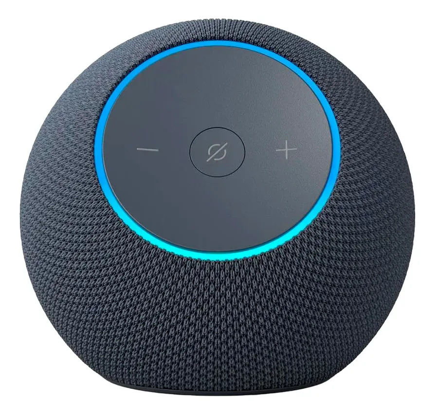 Alto-falante inteligente Amazon Echo Dot Max com Virtua Assistant cinza claro