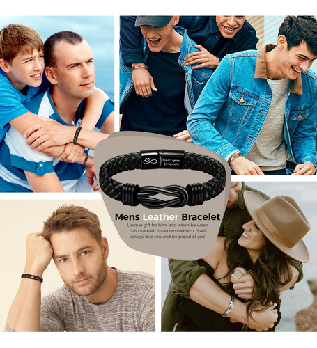Brazalete Btysun Gift For Dad Para Hombre Con Diseño Infinit