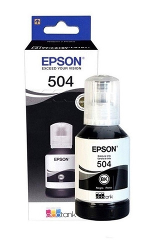  Refil Tinta Epson T504 Original Preto
