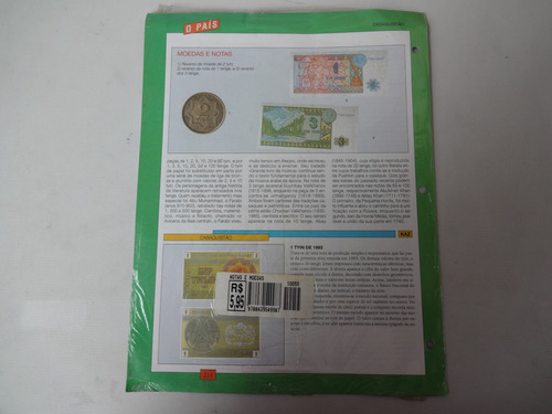 Coleção Moedas Notas Mundo Inteiro N 55 Casaquistão Lacrado (Usado)