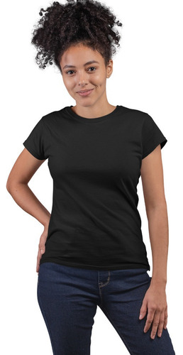 Playera Mujer Mayoreo Camiseta Lisa Cuello Redondo 10 Pzas.