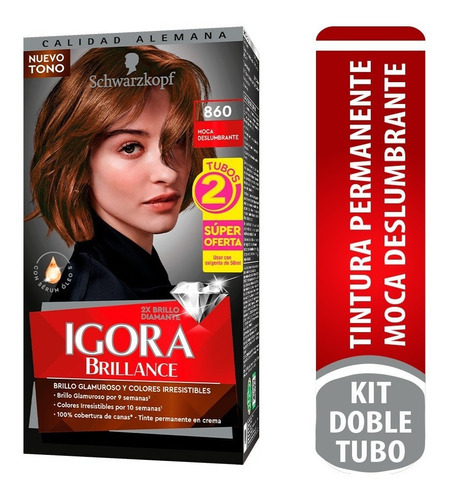  Tinte Cabello Igora Brillance Permanente Tono 860 Moca Deslumbrante