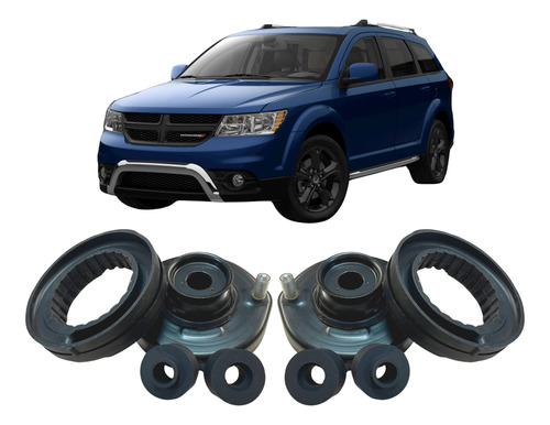 Jogo Coxim Amortecedor Traseiro Suporte Dodge Journey Todos