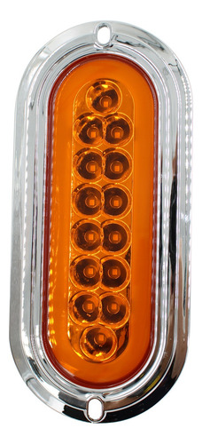 Plafon Led Tr124 Rectangular 6.5 Con Bisel Cromo C/estrobo Tr124 Ambar