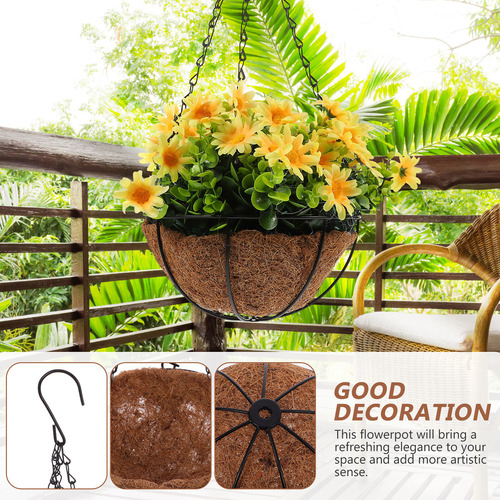 Nuevo Cesta Colgante Con Forma De Palma De Coco, 8 Pulgadas