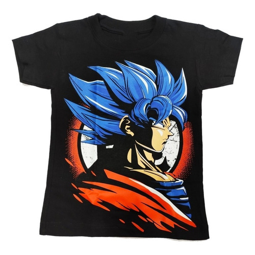 Camiseta Goku, Pelo Azul, Dragón Ball Z, Anime 