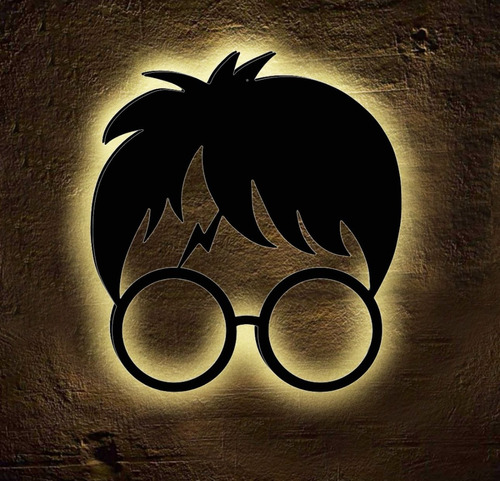 Cuadro Calado En Madera Harry Potter Con Luces / 55x40
