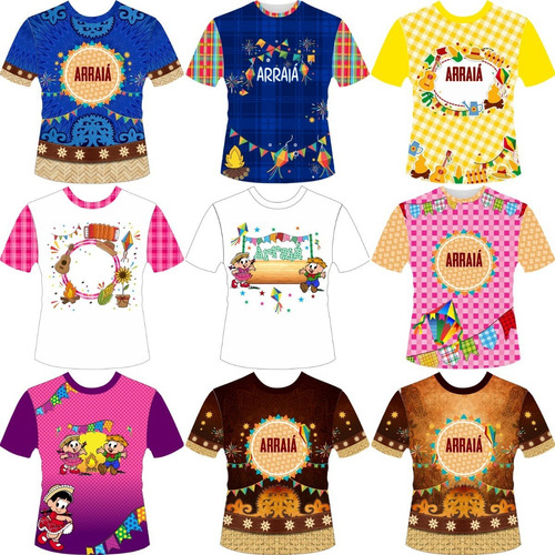 19 Arte Camisa Festa Junina Editável Corel Draw + Png