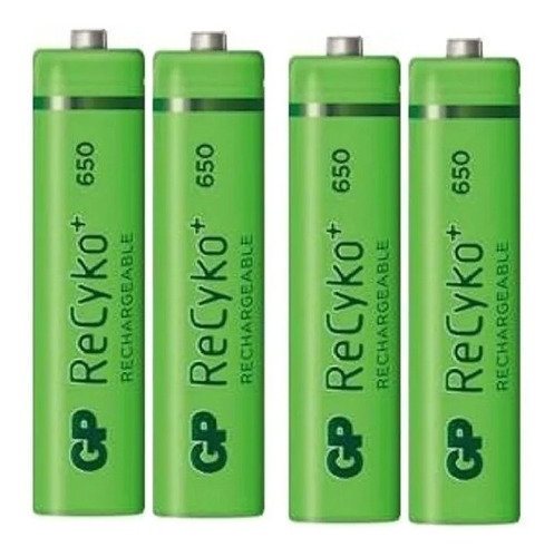 Baterías Pilas Aaa De 650 Mah Recargables Recyko Gp (1042)
