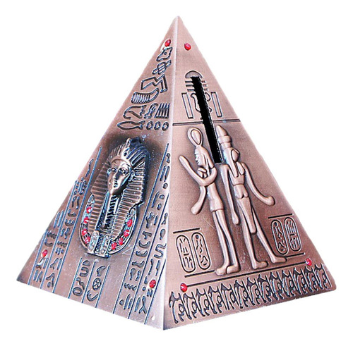 Caja De Pirámide Egipcia Retro Bancos De Cambio Cobre