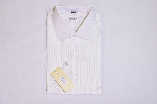 Camisa De Vestir Blanca Armani Manga Larga 