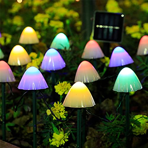 Mushroom Solar Lights-set Of 20pcs 37.7ft Fairy Color C...