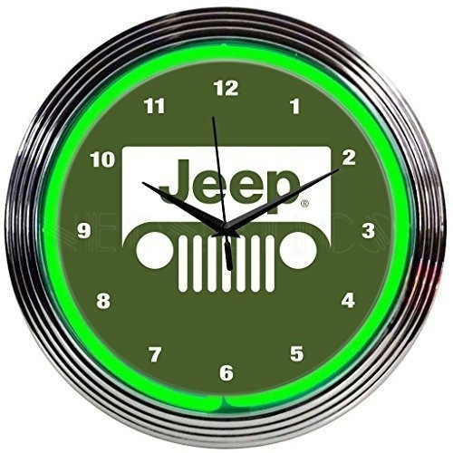 Reloj Eléctrico - Motivo Jeep - Color Neón Verde