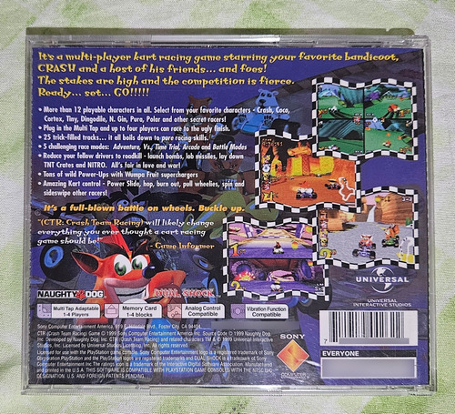 Crash Team Racing - Black Ed - Original Playstation - Físico (Usado)
