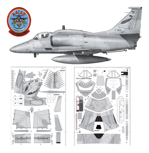 A-4ar Fightinghawk Escala 1:33 / Papercraft (envio X Mail)