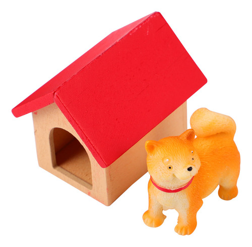 Acessório De Simulação De Cena Em Miniatura Akita Dog Model