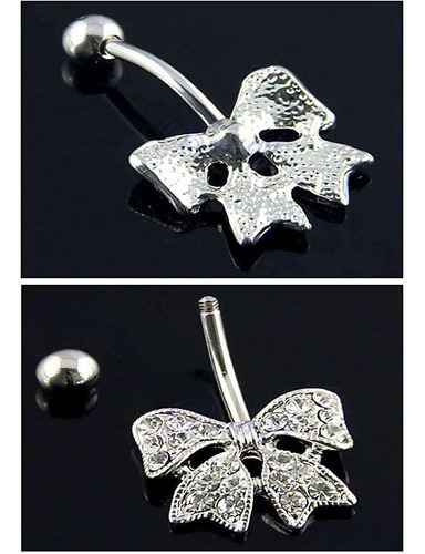 Imagen 2 de 3 de Joyería Piercing Jayli, Hermoso Vientre De Circonita Cúbica