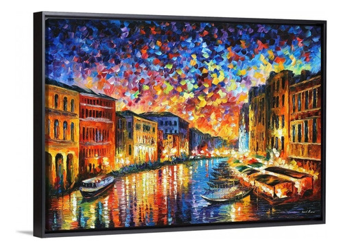 Cuadros Canvas Arte De Leonid Afremov | 90x140 Color Venice Grand Canal