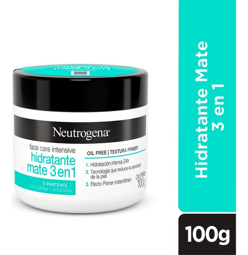 Crema Facial Intensiva Neutrogena Hidratante Mate 3en1 100g