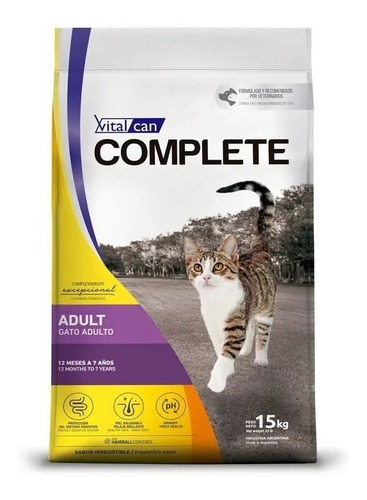 Vitalcan Complete P/gato Adulto  15 Kg. Caba&gba $0