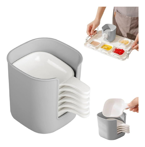 Platos Y Soporte Para Salsa, Set De 7 Platos Para Salsa A