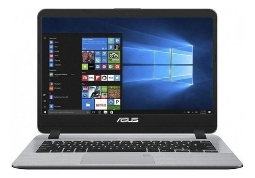 Notebook Asus A407UA gris 14", Intel Core i3 7020U  4GB de RAM 1TB HDD, Intel HD Graphics 620 1366x768px Windows 10 Home