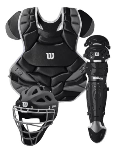 Arreos De Catcher Wilson C1k Nocsae Negro Adulto