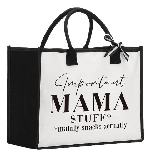 Bolsa Reutilizable De Lona Para Regalo A Mamá