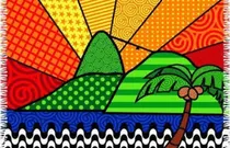 Comprar Kit De Bordar Completo: Lã + Tela Pintada Talagarça + Manual