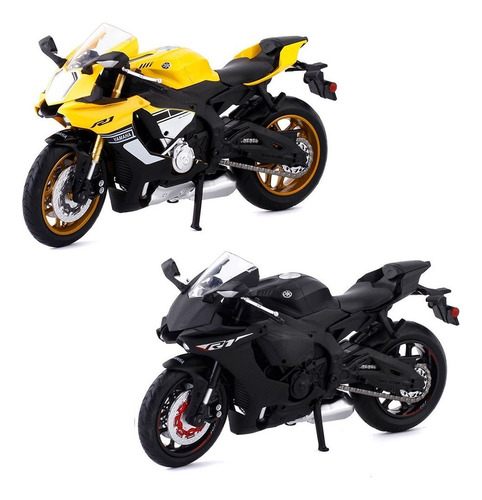 Compatible Con Yamaha Yzf R1 1:12 Moto Metal Model